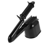 SHOWERORO Peigne de Coloration Multifonctionnel Noir en Abs avec Distributeur de Teinture Anti-gouttes et Réservoir Intégré pour Cheveux et Mèches Argentées, pour Coloration DIY et Styles