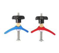 SHOWERORO Pinces à Rainure en T pour Serrage Rapide et Positionnement Précis Lot de 2 en Alliage D'aluminium Rouge pour Travail du Bois et Métallurgie