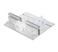SHOWERORO Plaque D'insertion pour Table de Défonceuse à Bois, Plaque D'insertion pour Table de Défonceuse avec Guide, Alliage D'aluminium, Argenté, avec Jauge à Onglet, pour Projets