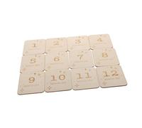 SHOWERORO Plaques 12 Pièces Décorations En Bois Cartes De Croissance Grain De Bois Fin