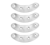 SHOWERORO Plaques de Talon en Métal pour Chaussures Installation Facile et Stabilité Renforcée en Fer Argenté Lot de 2 Paires Protection pour Marche en Extérieur