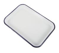 SHOWERORO Plat Émaillé Rectangulaire Résistant à Usure pour Four Plateau Multifonction Cuisson et Rôtissage Pan Anti-rayures pour Pâtisserie et Pizza