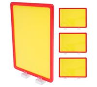 SHOWERORO Porte-affiches Magnétiques Rouge pour Étagères D'entrepôt Support Magnétique Polyvalent en Plastique, Cartes D'insertion D'étiquettes A4 Pratiques
