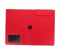 SHOWERORO Porte-bloc Magnétique Rigide Pu Rouge Planchette à Pince Pour Menus Factures Et Notes Support Écriture Léger Et Portable Pour Bureau Et Commerce