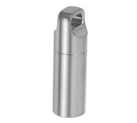 SHOWERORO Porte-clés Boîte à Pilules en Acier Inoxydable Étanche, Flacon de Pilule de Survie Multifonction, Mini Pilulier Portable Argenté pour Voyage et Usage Quotidien
