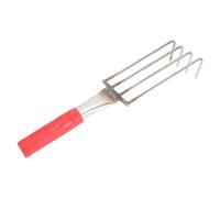 SHOWERORO Râteau à Fourche à 4 Griffes pour Creuser Huîtres et Palourdes en Acier Inoxydable Robuste Outil Manuel Plage Récolte de Fruits de Mer