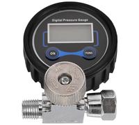 SHOWERORO Régulateur de Pression Numérique Compact en Alliage de Zinc Manomètre 1/4 Pouce pour Compresseur D'air, Valve Pneumatique Pratique pour Laboratoire et Divers Usages