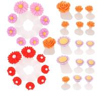 SHOWERORO Séparateur Orteil Pédicure en Silicone de Fleur, Confortable Salon de Manucure ou Usage à Domicile, Lot de 32 Pièces