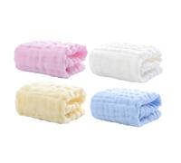 SHOWERORO Serviettes en Coton Pur 4 Pièces Absorbantes pour Bébé Naissance, Six Couches Respirantes, Adaptées aux Fêtes d'Anniversaire et Usage Quotidien