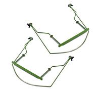 SHOWERORO Support de Cou Réglable pour Harmonica 10 Trous Vert, Lot de 2 Porte-Harmonicas Métalliques Professionnels pour Spectacle et Musique Sans Utilisation des Mains, Accessoire pour