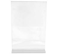 SHOWERORO Support de Menu A4 Vertical 210X297 MM en Acrylique Transparent Porte-Affiche Bureau et Restaurant Présentoir Polyvalent pour Affichage Prix et Menu Base Stable Antichute