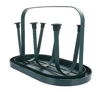 SHOWERORO Support Égouttoir à Tasses Robuste avec Plateau Vert Organisateur de Cuisine Pratique et Ventilé pour Verres Mug Bouteilles Rangement Tablette Aéré et Facile Daccès Cadeau Maison
