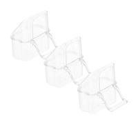 SHOWERORO Support pour Mangeoire à Oiseaux en Acrylique 3 Pièces Base Plate Détachable Facile à Nettoyer pour Cage et Décoration de Barre Créative
