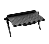 SHOWERORO Support Surélevé Multifonction en Plastique Noir pour Écran D’Ordinateur Étagère Réglable sans Perçage Rangement Bureau pour Moniteur Support Téléphone et Accessoires Gain de