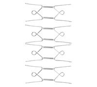 SHOWERORO Supports muraux métalliques pour plaques d'immatriculation W-shape Lot de 4 en acier inoxydable pour suspendre assiettes décoratives 14-18cm, idéal pour présentation murale