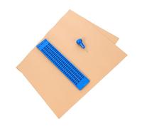 SHOWERORO Tableau D'écriture En Braille 27 Lignes 30 Cases Plastique Bleu Kit 1 Stylet 3 Feuilles D'entraînement Réutilisable Portable Pour Personnes Aveugles Apprentissage Et Accessibilité