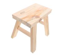 SHOWERORO Tabouret en Bois pour Garçon et Filles Multifonctionnel Léger Bords Arrondis, Siège Beige pour Apprentissage Pot Cuisine, Petit Meuble Solide et Pratique
