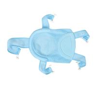 SHOWERORO Tapis de Bain Antidérapant pour Nouveau-né en Filet Respirant Bleu Coussin de Siège de Bain Souple Support Sécurisé pour Siège de Lavabo Adapté Maison et Voyage