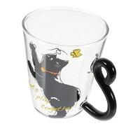 SHOWERORO Tasse à Café Chat En Verre 250ml Avec Poignée Transparente, Mug Chat Mignon, Résistante à La Chaleur, Pour Maison Bureau La Cuisine, Tasse à Eau Et Jus D'origine Animale, Présent Original