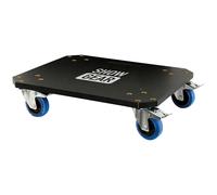 Showgear RCA-DDWB - Chariot à roulettes pour racks et flightcases - Plateau bois - Roulette pivotante - Robuste