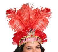 Showgirl Coiffe - Accessoires de coiffe pour showgirl, coiffe de cosplay avec détails élégants en forme de plume, accessoire de fête, festival, cocktail, carnaval, mariage, bal masqué