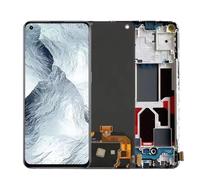 SHOWGOOD AMOLED 6,4" pour Realme GT Master Edition RMX3360 RMX3363 Écran tactile LCD Digitizer Assemblée Pièces de rechange (noir avec cadre)
