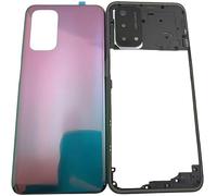 SHOWGOOD Boîtier de rechange pour Oppo A54 5G/A74 5G/A93 5G avec cadre avant et arrière de porte de batterie Bleu