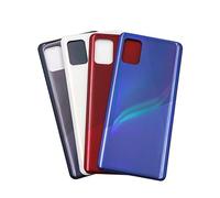 SHOWGOOD Coque arrière de batterie pour Samsung Galaxy A31 A315 SM-A315F/DS pour boîtier en plastique A315 avec adhésif + objectif d'appareil photo (noir avec objectif)