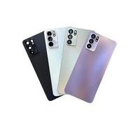 SHOWGOOD Coque arrière pour Oppo Reno 6 5G avec lentille de rechange pour objectif d'appareil photo Noir avec objectif