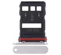 SHOWGOOD Tiroir pour carte SIM + tiroir pour carte SIM ZTE Nubia RedMagic 10 Pro - Pièce détachée (argenté)