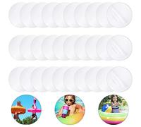 SHOWHEEL 30 pcs Reparation Piscine,Rustine Piscine,ReparationPiscineÉtanche | PVCRéparation Liner Piscineétanche,ReparationSPA Gonflable,Rustine Piscinesous l'eau PourMatelasGonflable(Transparent)