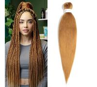 ShowJarlly Braiding Extensions Cheveux 30 Pouces Tresse Meches Yaki Texture Knotless Easy Braids 1 Paquet