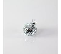 showking Boule à facettes GLIX avec facettes en Verre Authentique, Ø 5 cm, Argent - Boule Disco/Lampe Disco