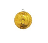 showking Boule à facettes Goldie avec facettes en Verre Authentique, Ø 15 cm, dorée - Petite Boule à facettes/Mini Boule Disco