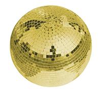 showking Boule à facettes Goldie avec facettes en Verre Authentique, Ø 30 cm, dorée - Boule Disco/Décoration soirée