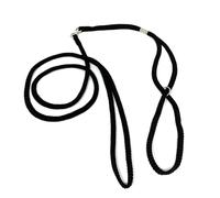 ShowLeine Laisse de démonstration pour exposition canine Nylon pour petits, moyens et grands chiens Noir 7 mm x 120 cm