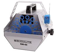 Showlite BM-60 Machine à Bulles avec Télécommande, Ventilateur Puissant | Moteur puissant pour rotation régulière, Env. 20-24 tours par minute, Réservoir 0, Autonomie 2-3 heures à plein réservoir