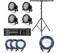 Showlite FLP-144W projecteur 4 x SET y compris contrôleur DMX Master Pro USB + statif + câble
