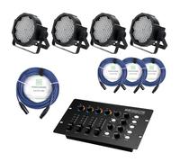Showlite FLP-144W projecteur 4 x SET y compris le contrôleur DMX + câble