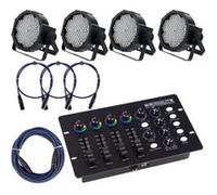 Showlite FLP-144W projecteur 4 x SET y compris le contrôleur DMX + câble