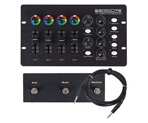 Showlite LDO-10 MKII FS LED DMX Operator + Set de Pédale, Contrôleur DMX | Compatible avec de nombreux systèmes d’éclairage comme Showlite, Involight ou Eurolite KLS, 12 programmes prédéfinis, Auto