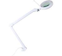 Showlite LL-6095D-Pro Lampe Loupe LED 9W 3/5 Dioptries (Lampe loupe, dimmable, lentille 127 mm, 60 SMD LEDs, grossissement 1,75/2,25x, pince de table) blanc