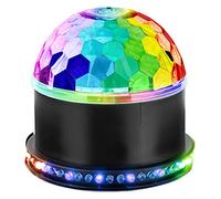 Showlite PBM-9 Mini-Party-Ball, Effet lumineux au format mini, Poids: 0 | Trois LEDs rouges, vertes et bleues de 1 watt chacune, Effet animé par rotation des LEDs, Dimensions: 120 x 125 x 125 mm