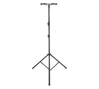 Showlite Trépied Lumière Stage Set (trépied très haut avec tube télescopique inclus avec adaptateur trépied enceinte adapté pour 2 projecteurs) Noir
