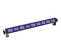 Showlite UL-9 UV-Bar - Barre LED lumière noire - Éclairage UV de scène - pour fête, déco, disco & bar - avec câble et alimentation