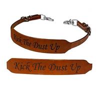 Showman Sangle en cuir estampillé Kick the Dust Up - Taille cheval - 68,6 - 61 cm