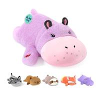 shownicer Animal en peluche, hippopotame, poids 0,45 kg, convient aux adultes et enfants de 3 ans et plus (hippopotame B, 25 cm)