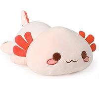 shownicer Animaux en Peluche Axolotl Oreiller en Peluche Kawaii Axolotl Peluche Géante, Jouet Animal Poupée Coussin Peluche Cadeau pour Enfants Filles 3+ Ans (Orange, 50cm)