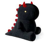 Shownicer Animaux en Peluche Dinosaure Oreiller Kawaii Jouet Animal Poupée Coussin Cadeau pour Enfants Filles 3+ Ans (Noir, 35cm)