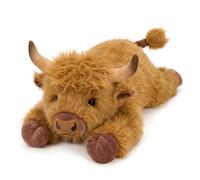 shownicer Animaux lestés - Bœuf des hautes terres - 2,2 kg - Peluche lestée - Grande peluche XXL - Vache - Coussin en peluche - Cadeau pour adultes et enfants (vache, 65 cm)
